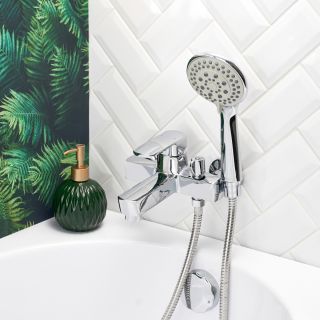 Смеситель для ванны с душем BOOU B8215-3EH хром